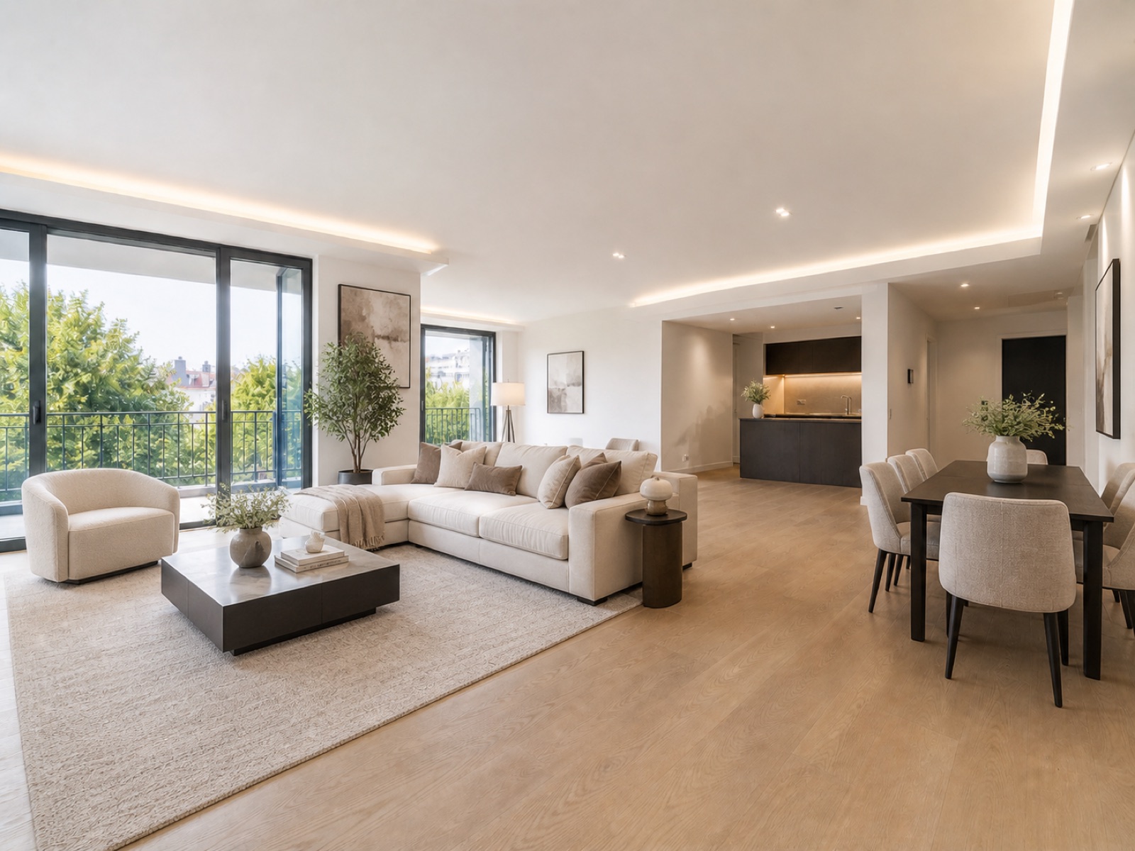 Raum nach Homestaging – stilvoll eingerichtet